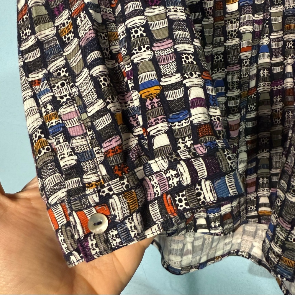 Nic + Zoe Coffee Cup Print Shirt - Picture 4 of 7